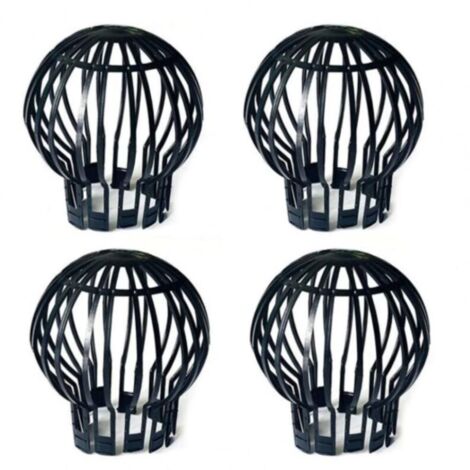 Set of 4 gutter guards - 11 cm - Black - 4 Filters for gutter guards