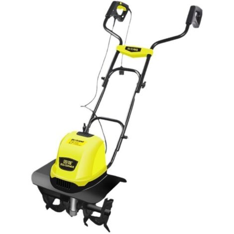 Electric garden tiller, cordless soil cultivator scarifier, 36cm working width, 18cm tilling depth, double handle, 390rpm garden tiller tools