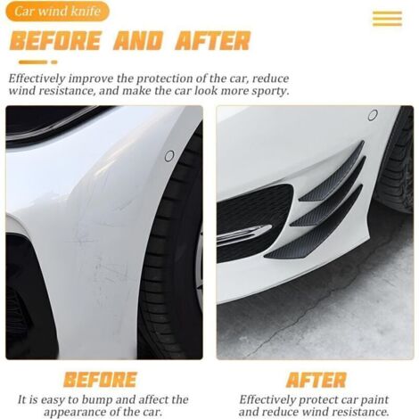 Set of 6 front bumper spoilers, ducktail spoiler, universal decorative ...