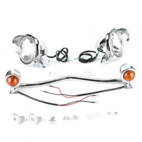 Fog light, turn signal, indicator, fog light bracket, motorcycle accessory, LED turn signals, motorcycle turn signal suitable for Shadow VT 750 1100 VTX 1300 1800 fog light