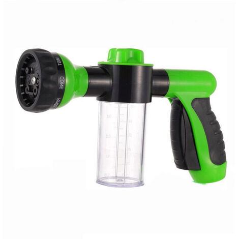 High-pressure, multi-purpose foam car wash water gun, soap and shampoo dispenser for pet washing, and garden hose spray nozzle (1/4)