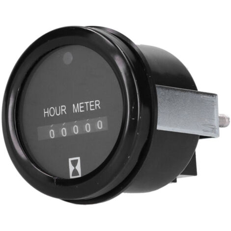 AC/DC 12-36V Quartz Hour Meter, Professional Waterproof Mechanical Timer with Indicator Light