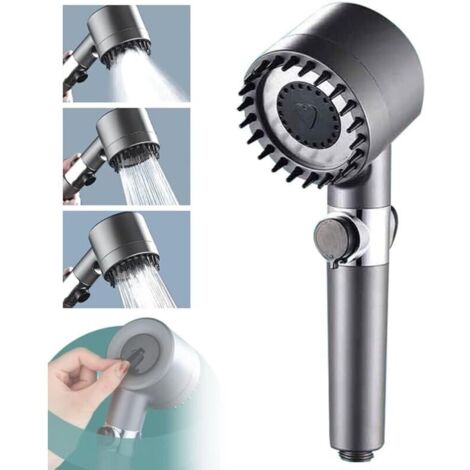 German Multifunctional Massage Shower – 3-Mode High-Pressure Handheld Shower Head, Multifunctional High-Pressure Massage Shower Head with One-Button Adjustment for All Massage (1/4)