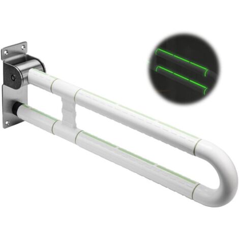 Folding Toilet Grab Bar with Non-Slip Handle, Safety Bar, Supports Up to 250kg, Stainless Steel Bathroom Support for Disabled, Elderly, and Pregnant People (1/4)