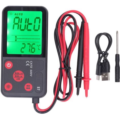 3.5-inch digital multimeter, 6000 counts, multifunctional, auto identification, portable voltmeter (1/4)