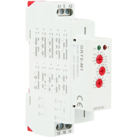 GRT8-M1 Multifunctional Time Delay Relay, Delay Relay, with 10 Functions, DIN Rail Mounting, AC 230V (1/4)