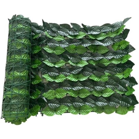 Artificial Ivy Leaf Fence, 0.5m x 3m Garden Privacy Screen, Artificial Hedge Roll, Artificial Foliage Hedge, Privacy Fence, Garden Screen for Balcony or Backyard