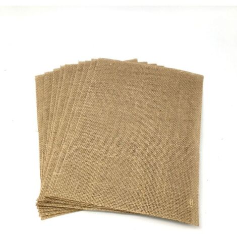 Set of 10 jute placemats, 12 x 17 cm, for home and weddings