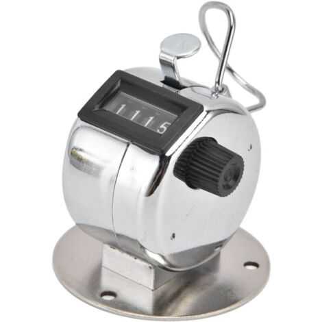 4-Digit Manual Counting Counter, Stainless Steel, ABS, Glass, for Schools, Casinos, 4 Pieces