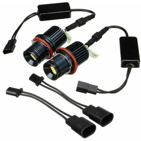 2X White 80W LED Angel Eyes Halo Ring Marker Bulbs for BMW E39 E60 E53 (1/4)