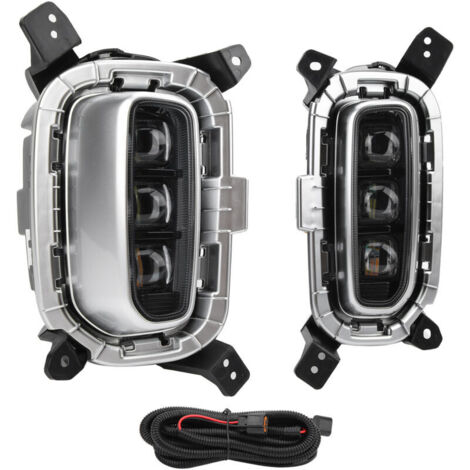 pieces yellow/white dual colour LED daytime running lights suitable for KIA Seltos KX3 19-20 (1/4)