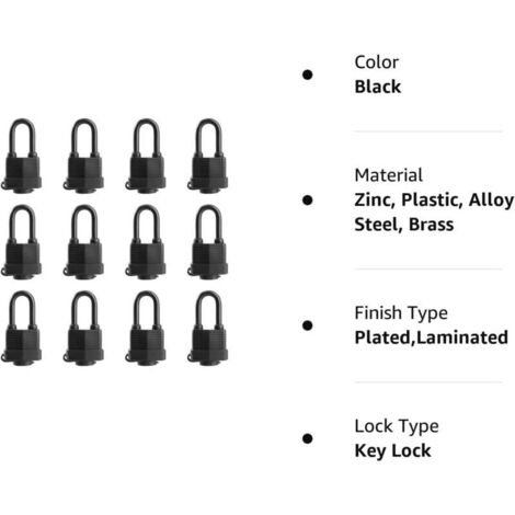Waterproof padlocks with identical keys for outdoor use, heavy-duty ...