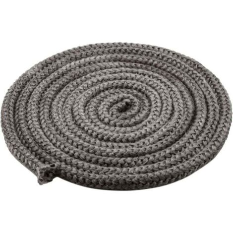 Stove Door Chimney Gasket Cord 10 mm x 4 m, Fireproof Fiberglass Rope for Stoves, Fireplaces, Ovens, Boilers, Resistant up to 450-550 ℃, Black