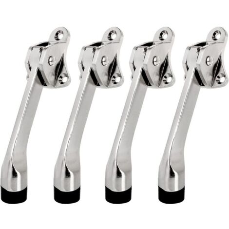 Heavy-duty garage door stop packs with rubber tip and metal spring lever, door stop, hinge (1/4)