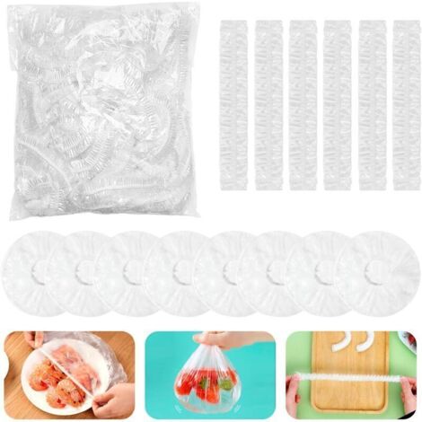 Pack of 350 storage bags with stretchable plastic elastic - For food, bowls, fruit