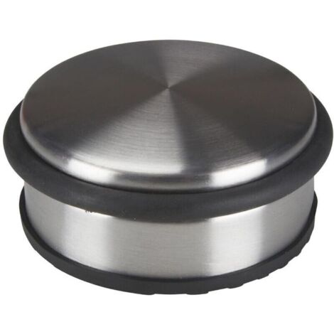 Round stainless steel door stop, no drilling required (1/4)