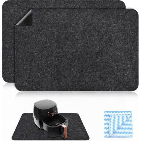 Heat Resistant Mat for Air Fryer, Non-Slip Kitchen Worktop Protective Mat for Air Fryer, Coffee Machine, Blender (2 Pcs)