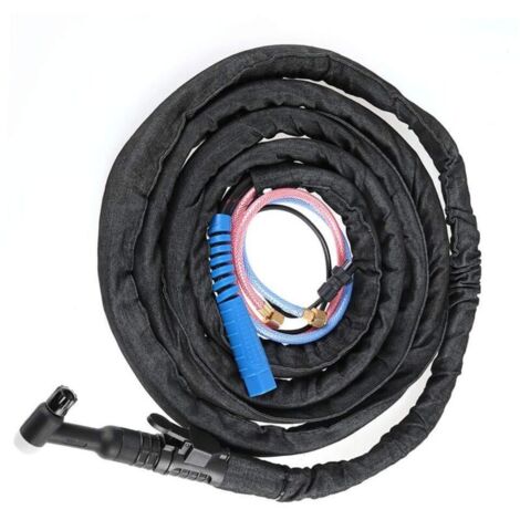 Water-cooled Agon TIG welding torch with nut connector, 4m/8m cable and denim cover, 350A (4m)
