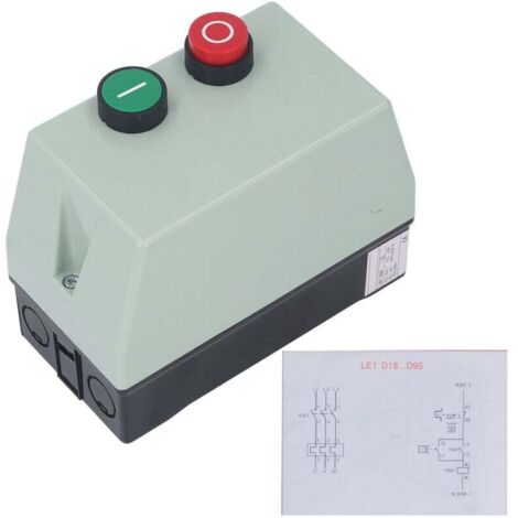 IP55 magnetic electric motor starter, waterproof motor start control switch, single-phase 220-230V, 3-phase 380-400V (1/4)