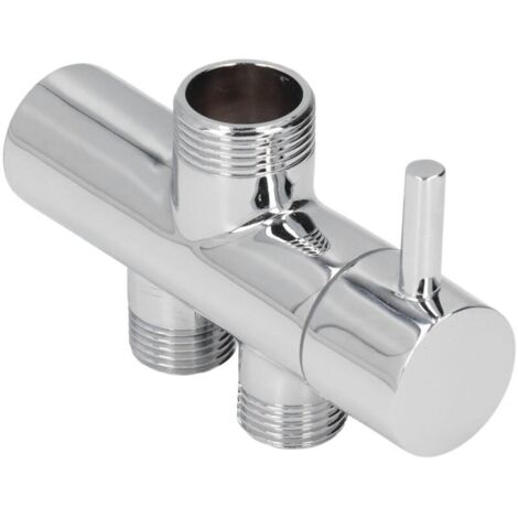 G3/4 to G1/2 shower arm diverter, watertight T-connector, brass shower diverter valve for bathroom (1/4)