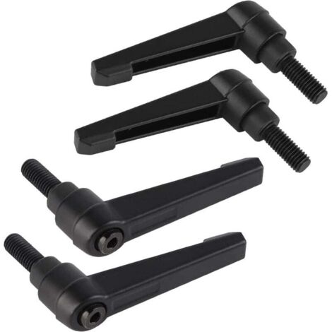 4PCS Adjustable Clamping Handles M8, Quick Release Steel Lever Handle with 20mm Stud