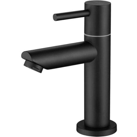 Black cold water bathroom sink faucet, bathroom faucet, black cold water sink faucet (1/4)