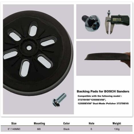 150 mm sanding pad - For Bosch GEX 150 AC, PEX 15 AE, and GEX 150 Turbo ...