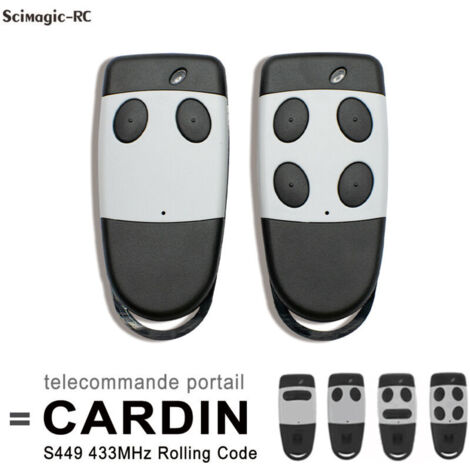 Gate remote control for Cardin S449 QZ2, S449 QZ1, 433.92 MHz, 2 Channels, TXQ4492P0, Gate remote control for garage door (2pcs)