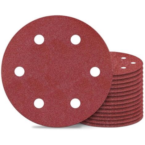 10-piece 225mm Abrasive Disc, 400 Grit Sanding Disc for Long Neck Sanders, 6-Hole Drywall Grinders, Round Sandpaper (1/4)