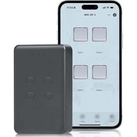 Smart Wi-Fi garage door opener for Hörmann HSM4-868, HSE2-868, HS4-868, for Marantec Digital 302, 304, 382 868.3 MHz, app control, compatible with Hörmann & Marantec 868