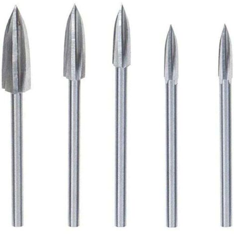 Wood Carving Tools, Engraving and Rotary Cutters for Wood Carving, Tungsten Carbide Double Cutting Rotary Cutter, Grinding Steel Cutter, Carving Tool (1/4)