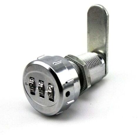Code Lock, Mechanical Digital Drawer Cabinet Lock, 3-Digit Combination Code in Zinc Alloy for Wardrobe, Cupboard, Drawer, Mailbox (1723mm Wooden Wardrobe) (1/4)
