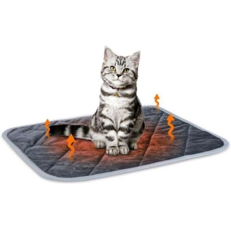 Self-Heating Cat & Dog Cushion, Cat Heating Mat for Pets, Washable, Non-Slip, Soft Plush Thermal Blanket, 40 x 50 cm