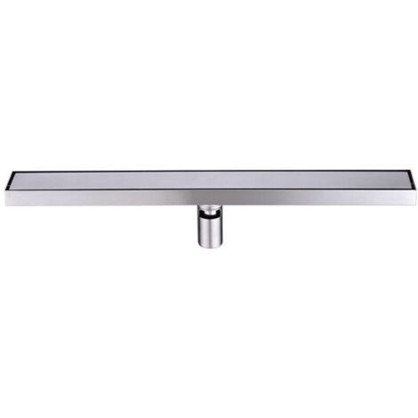 60cm Shower Drain, 2-in-1 Panel, with Siphon and Filter for Rectangular Bathroom (1/4)