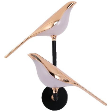 Double-headed LED wall light in the shape of a magpie, modern adjustable design, 3 lighting colors, for living room and bedroom (1/4)