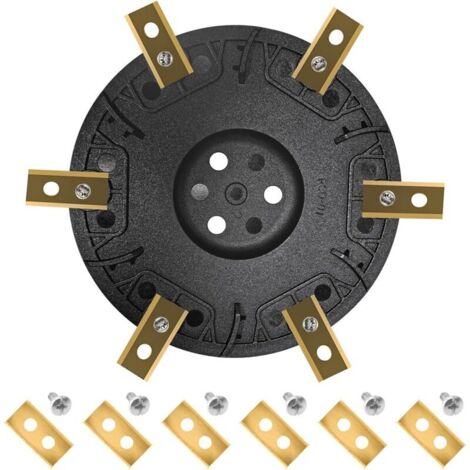 Lawnmower Blade Disc, Robotic Lawnmower Adjustment - Blade Disc with 6 x Blades for Worx Landroid S&M, Landxcape, Kress and Einhell