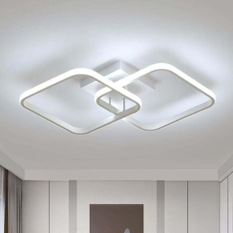 Modern dimmable LED ceiling light, 42W, 4800 lm, made of metal and acrylic, for living room, kitchen, bedroom, 3000-6500K (1/4)