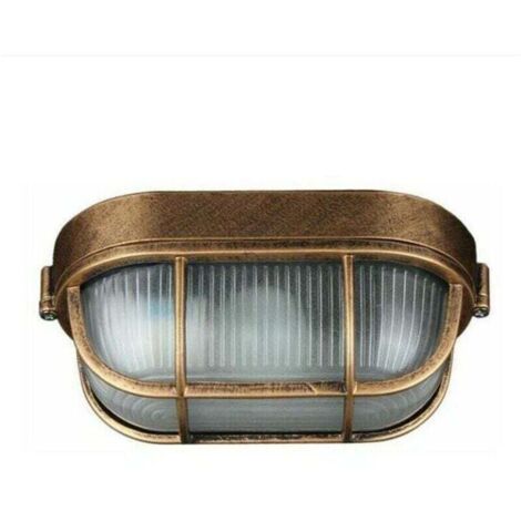 Outdoor wall light, oval die-cast aluminum wall lamp, nautical marine wall light, vintage industrial style, boat lamp, patio/hallway wall decoration (1/4)