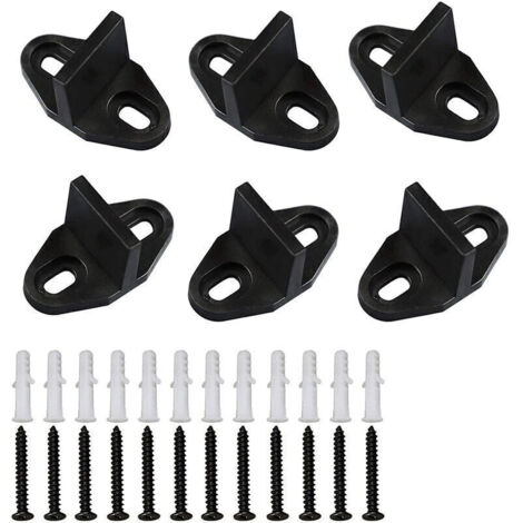 Set of 6 Sliding Barn Door Floor Guides with Screws - Floor Guide for Sliding Wooden Door (1/4)