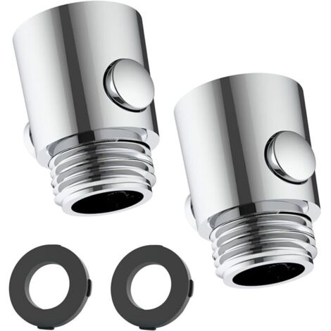 2-Piece Shower Stop Valve, G1/2 Shower Head Shut-Off Valve, Water Saver for Shower Faucet, One-Button Switch, Flow Limiter Suitable for Showers (1/4)