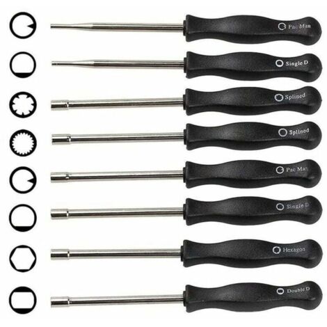 different carburetor screwdrivers, carburetor adjustment tool set. Carburetor adjustment for 2-stroke engines. (1/4)
