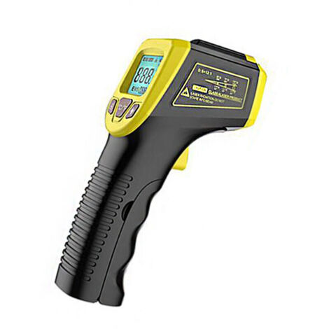 Infrared Thermometer, Non-Contact Digital Laser Temperature Gun -58°F to 1112°F (-50°C to 600°C) with LCD Screen, Yellow (1/3)