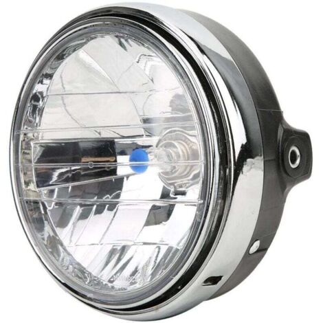 Motorcycle headlight, retro motorcycle headlight suitable for CB400/Hornet 250/VTEC (Clear lens)