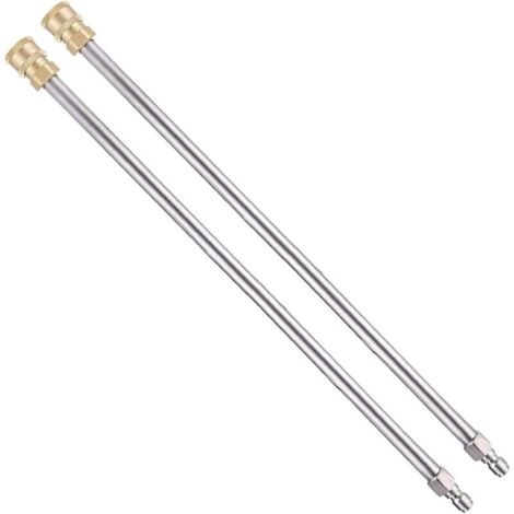 Pressure washer lance extension, 39 cm pressure washer extension, 1/4 inch quick connection, 4000 PSI, 2 pieces