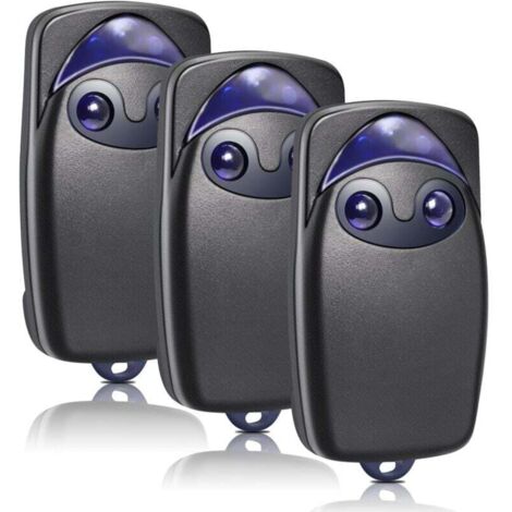 3-piece garage door remote control, 433.92 MHz, compatible with Flo2r-s, FLOXIR FLOX2R OXYGEN OX2, 2 channels