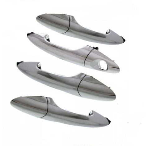 Exterior door handles, silver plated, set of four (1/4)