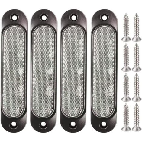 4pcs White 12V-24V Front Side Marker 27 LED Trailer Truck, Rear LED Trailer Parking Marker Turn Signals for Truck, Bus, Boat, RV, Trucks, SUV, UTV (1/4)