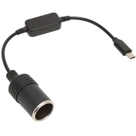 5V USB C male to 12V car cigarette lighter female adapter converter for car electronic accessories 11.8in (1/4)