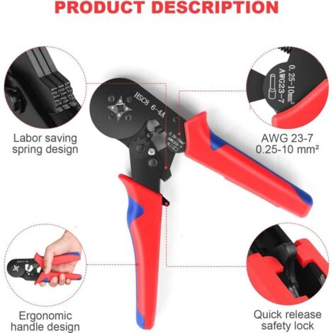 Ferrule crimping tool kit with 1250-piece wire ferrule terminal kit ...
