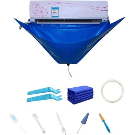 10-Piece Air Conditioner Cleaning Kit - Washing cover for dust on wall-mounted air conditioners with water hose for split systems